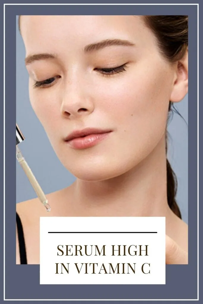 A girl is applying vitamin c face serum A girl is applying vitamin c face serum - daily skin care routine at home