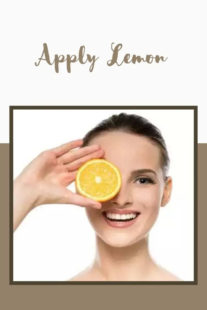 A smiling girl showing the piece on lemon A smiling girl showing the piece on lemon - daily skin care routine for glowing skin