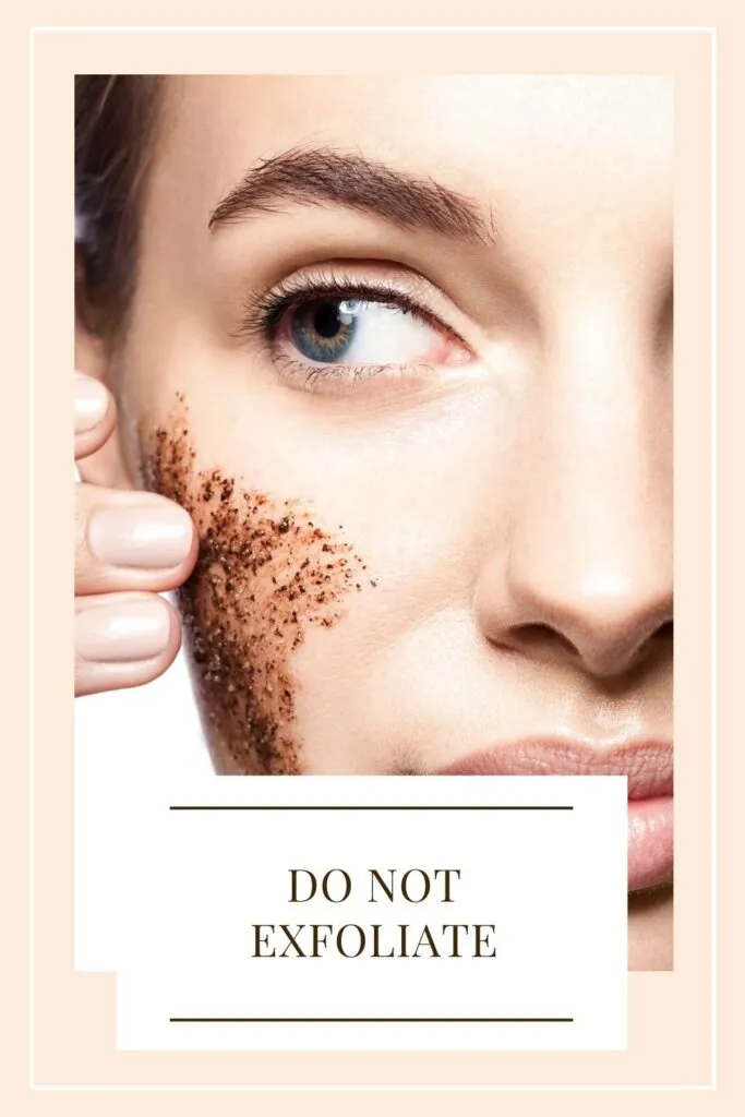 A girl is Exfoliating her face A girl is Exfoliating her face - winter skin care for dry skin