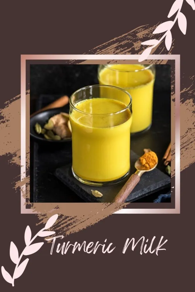 Turmeric Milk served in transparent glasses - drinks for winter