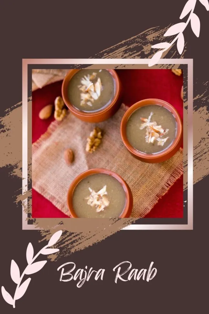 Bajra Raab served in red cups - oily skin