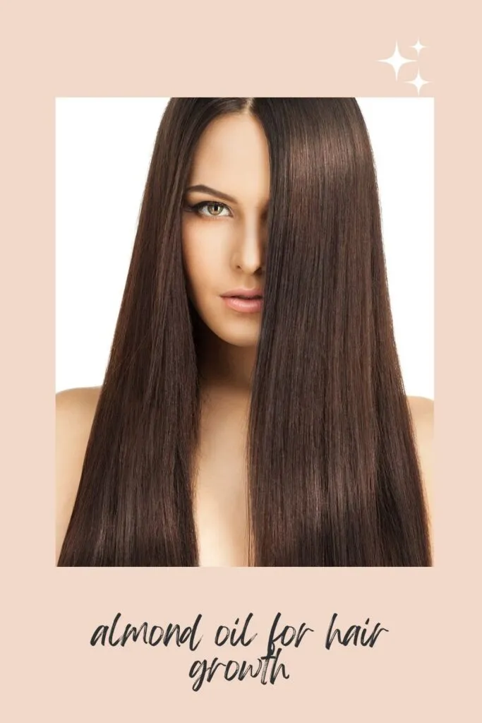 A girl is showing her strong and shiny hair A girl is showing her strong and shiny hair - almonds benefits