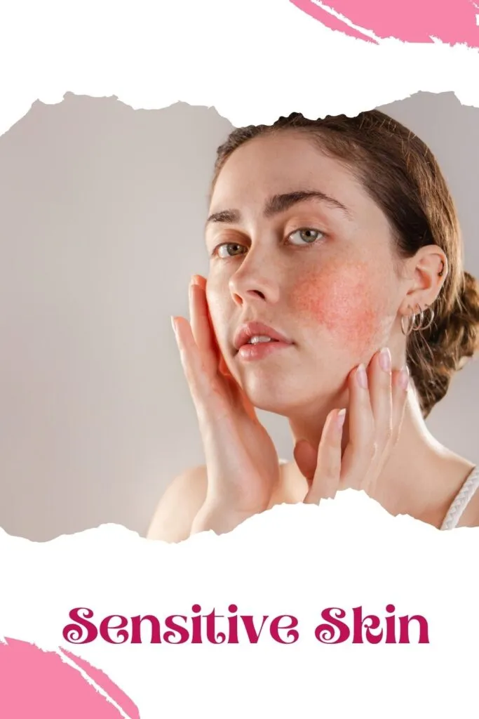 A girl is showing her sensitive skin A girl is showing her sensitive skin - dry skin reason