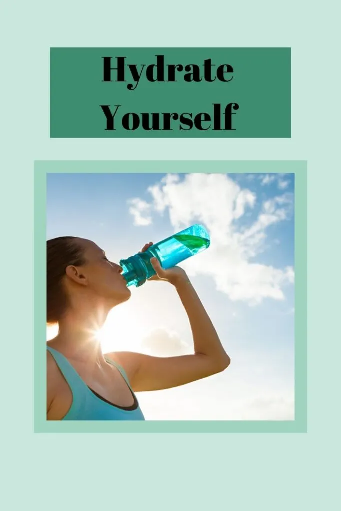 A women is drinking water with the bottle A women is drinking water with the bottle - lip care products