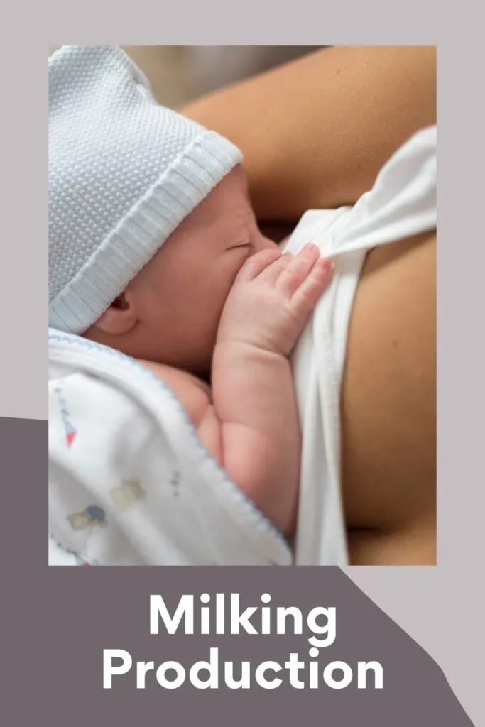 A lady is breast feeding her child - Colostrum