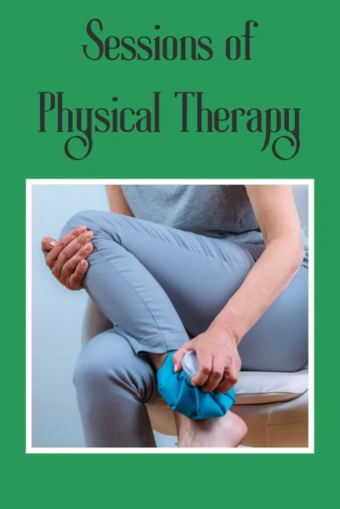 A women is treating her ankle A women is treating her ankle - Foot And Ankle Pain