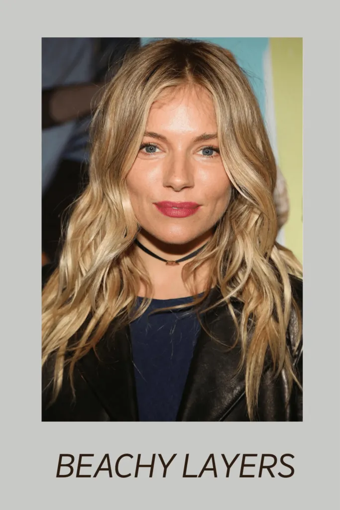 A girl in black jacket with blue inner posing for camera and showing her Beachy layers A girl in black jacket with blue inner posing for camera and showing her Beachy layers - ponytail hairstyles