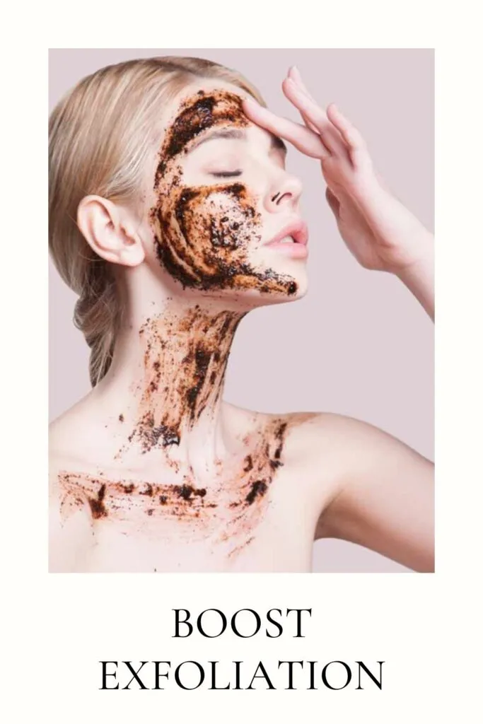 A girl is exfoliating her face and body A girl is exfoliating her face and body - Natural Exfoliants