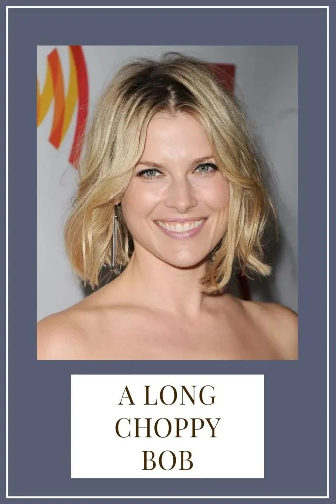 A girl in off shoulder dress smiling and showing her long choppy Bob hairstyle A girl in off shoulder dress smiling and showing her long choppy Bob hairstyle - professional women hairstyles