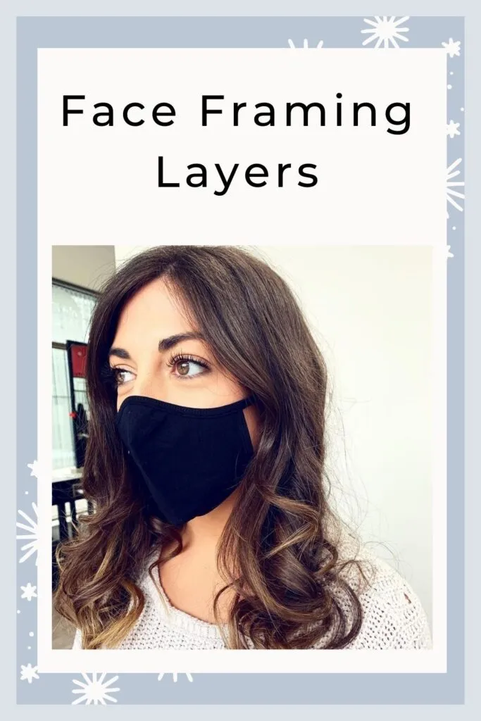 A girl who is wearing mask showing her Face framing layers A girl who is wearing mask showing her Face framing layers - hairstyles for Diamond Face 2022