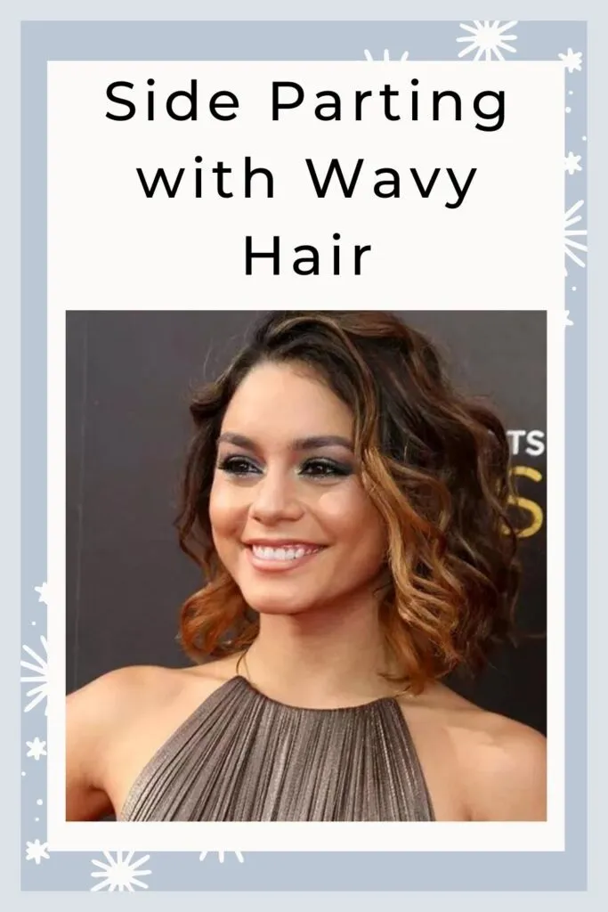 A girl in grey sleeveless smiling and showing her Side parting with wavy hair A girl in grey sleeveless smiling and showing her Side parting with wavy hair - braided hairstyles