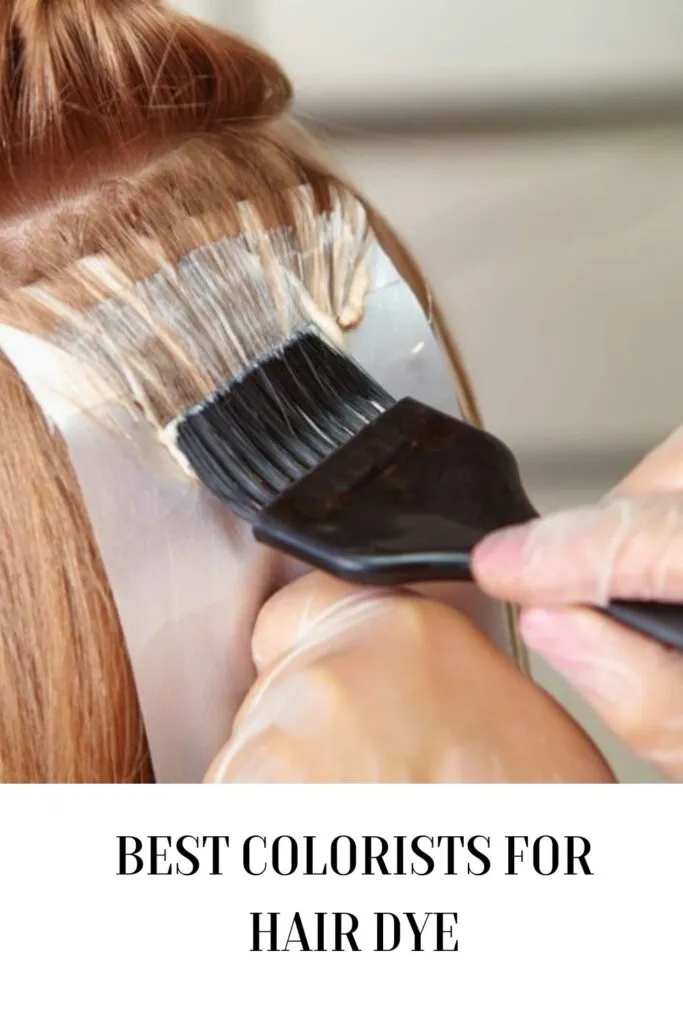 Professional colorist applying hair dye on a girl's hair Professional colorist applying hair dye on a girl's hair - best colorist