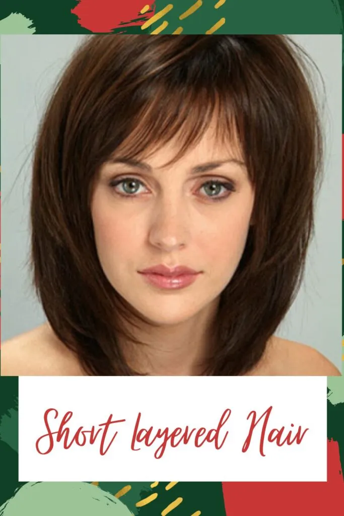 A girl in tube dress posing for camera and showing her short layered hair A girl in tube dress posing for camera and showing her short layered hair - haircuts for round chubby face