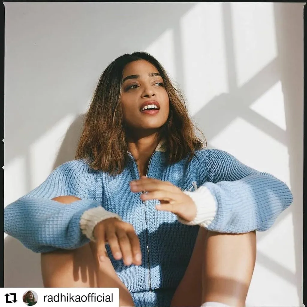 Radhika Apte in sky blue sweater with shorts Radhika Apte in sky blue sweater with shorts - bollywood actresses haircut