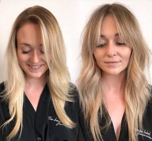 2 women in black dress showing their Tapered Ends hairstyles 2 women in black dress showing their Tapered Ends hairstyles - best haircut for long hair female