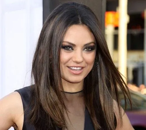 Smiling woman in black dress and Front Layers hairstyle Smiling woman in black dress and Front Layers hairstyle - Hairstyles for Girls With Long Hair