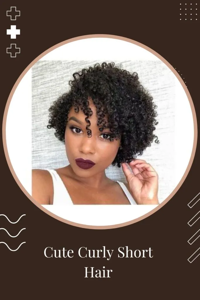 Woman in white tank top and Cute Curly Short Hair - Short Hairstyles for naturally curly hair