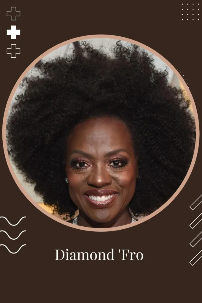 Smiling woman with Diamond 'Fro hairstyle - short curly hairstyles 2022