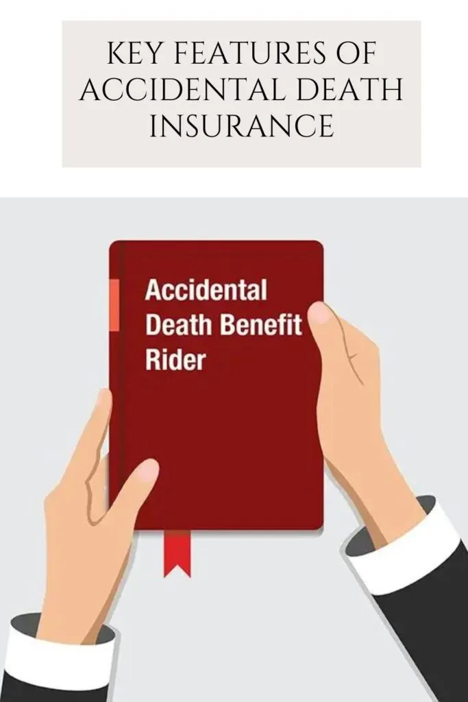 A book on Accidental Death Insurance benefits shown A book on Accidental Death Insurance benefits shown - Accidental Death Insurance