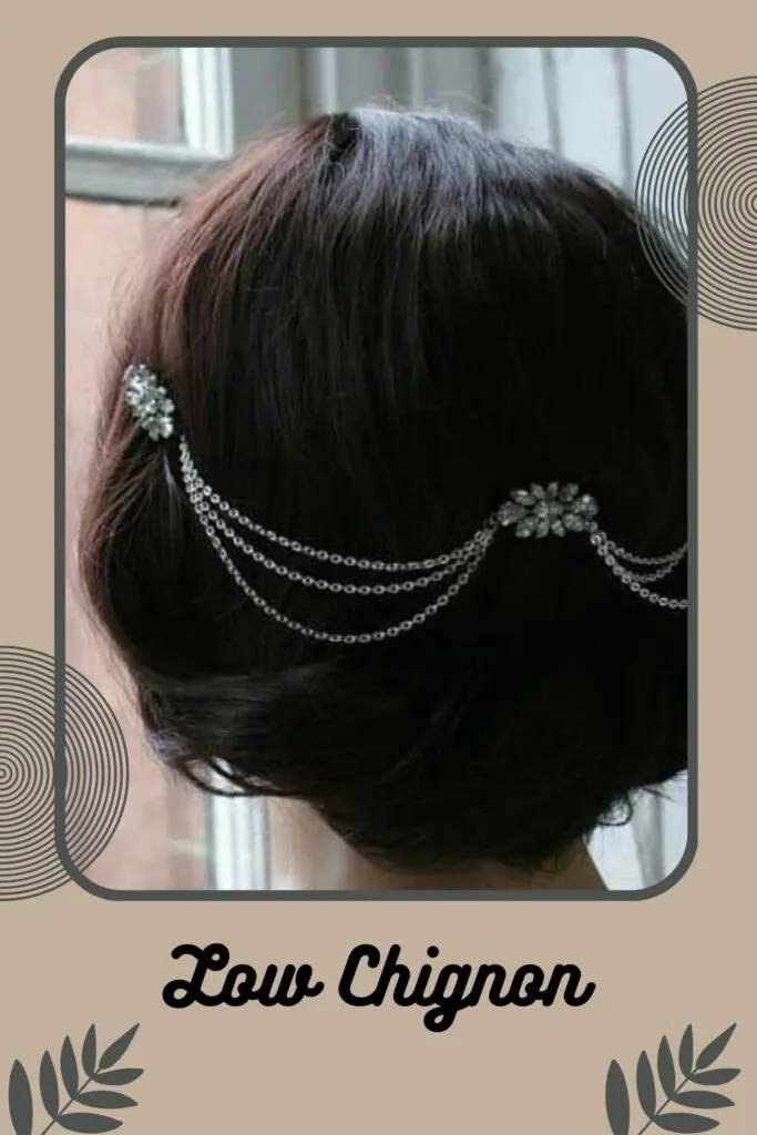 Woman showing the back view of her Low chignon hairstyle Woman showing the back view of her Low chignon hairstyle - Simple Low Bun